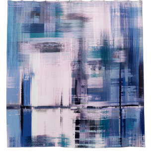 schilderij van abstracte olie op doek, met de hand douchegordijn
