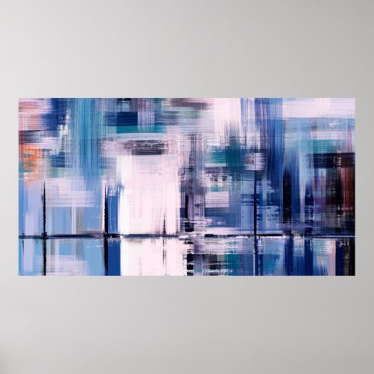 schilderij van abstracte olie op doek, met de hand poster (Voorkant)