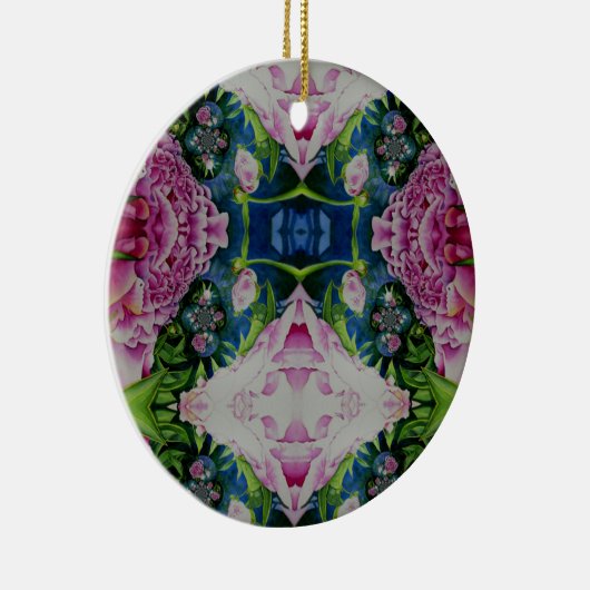 schilderij van abstracte pony-waterverf, boho retr keramisch ornament (Rechts)