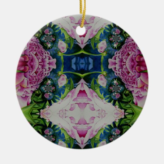 schilderij van abstracte pony-waterverf, boho retr keramisch ornament (Voorkant)