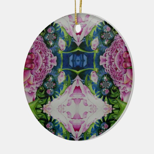 schilderij van abstracte pony-waterverf, boho retr keramisch ornament (Links)