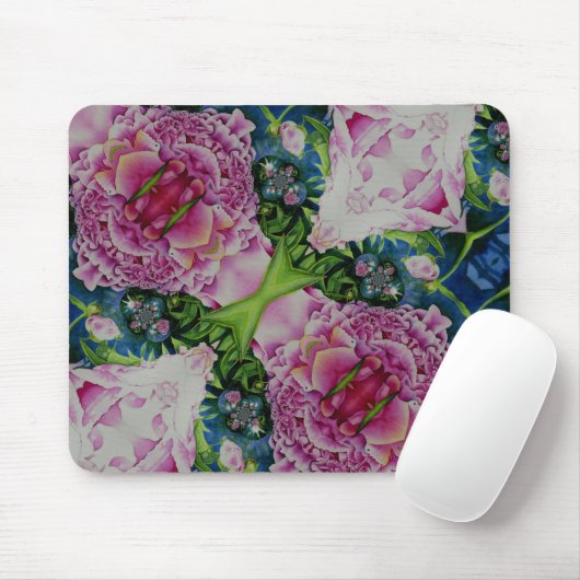 schilderij van abstracte pony-waterverf, boho retr muismat (Met muis)