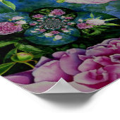 schilderij van abstracte pony-waterverf, boho retr poster (Hoek)