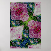 schilderij van abstracte pony-waterverf, boho retr poster (Voorkant)