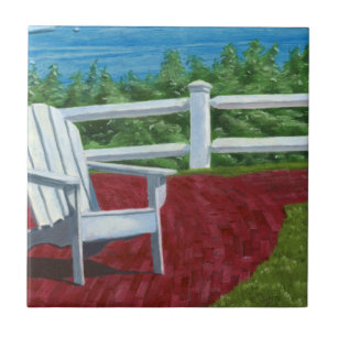Schilderij van Adirondackstoel Tegeltje