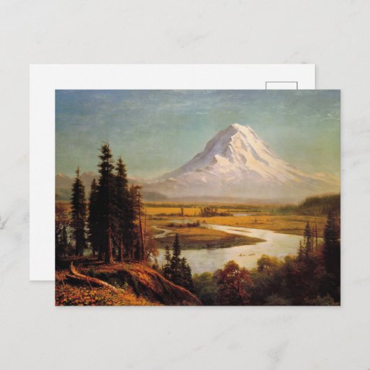 Schilderij van Albert Bierstadt op Rainier Briefkaart (Voorkant / Achterkant)