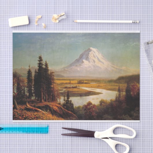Schilderij van Albert Bierstadt op Rainier Tissuepapier (Craft)