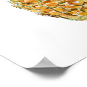 schilderij van ananas en waterverf poster (Hoek)
