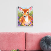 Schilderij van babyhertjong canvas afdruk (Insitu (Woonkamer))