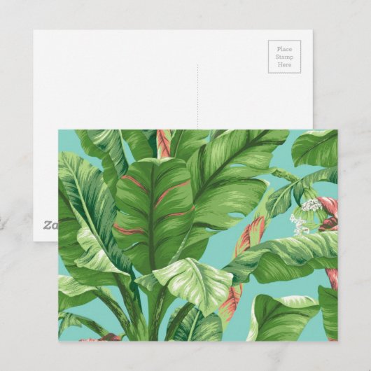  schilderij van bananenbladeren briefkaart (Voorkant / Achterkant)