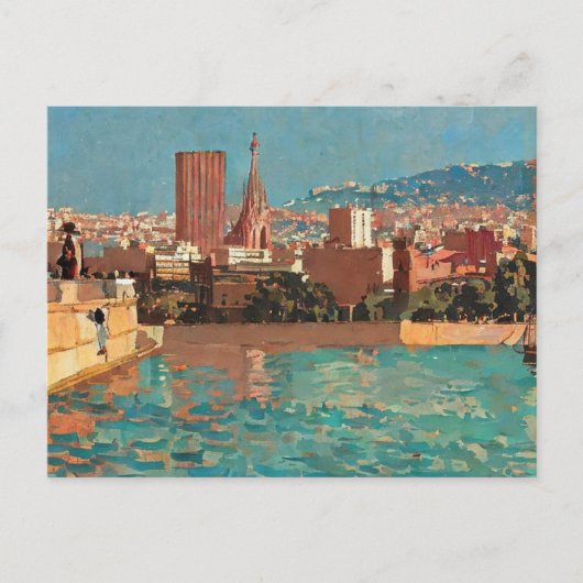  schilderij van Barcelona Briefkaart (Voorkant)
