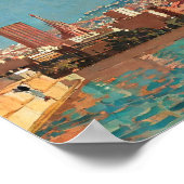  schilderij van Barcelona Poster (Hoek)