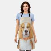 Schilderij van Beagle-hond Originele Dier Kunst Schort (Gedragen)
