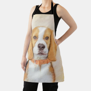 Schilderij van Beagle-hond Originele Dier Kunst Schort