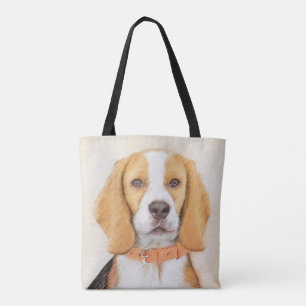 Schilderij van Beagle Hound Hond Originele Dierenk Tote Bag