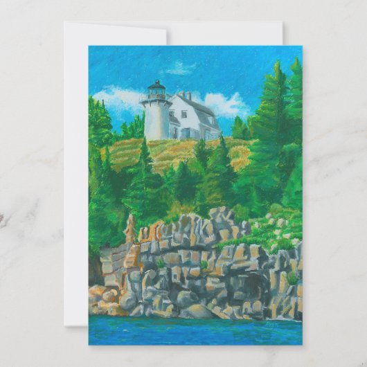 Schilderij van Bear Island Light Kaart (Voorkant)