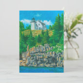 Schilderij van Bear Island Light Kaart (Staand voorkant)