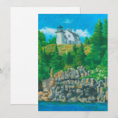 Schilderij van Bear Island Light Kaart (Voorkant / Achterkant)
