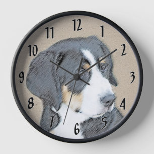 Schilderij van Bernese Berghond Puppy - Originele