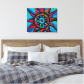 Schilderij van Bloem Canvas Afdruk (Insitu (Slaapkamer))