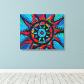 Schilderij van Bloem Canvas Afdruk (Insitu (Houten vloer))
