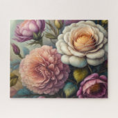 Schilderij van Bold Flowers Legpuzzel (Horizontaal)