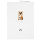 Schilderij van Boxer Hond Ongeknipt Origineel Dier (Achterkant)