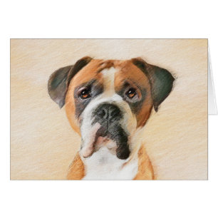 Schilderij van Boxer Hond Ongeknipt Origineel Dier