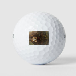 Schilderij van Britse smalboot Golfballen