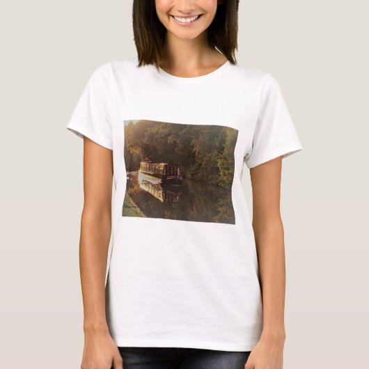 Schilderij van Britse smalboot T-shirt (Voorkant)