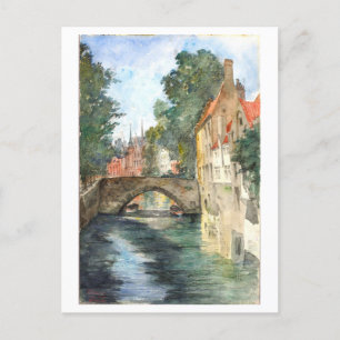 Schilderij van Brugge, België, Briefkaart