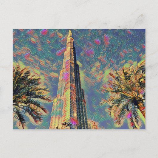 schilderij van Burj Khalifa Briefkaart (Voorkant)