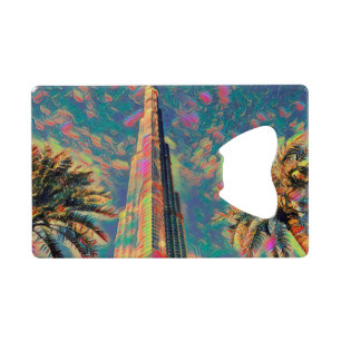 schilderij van Burj Khalifa Creditkaart Flessenopener