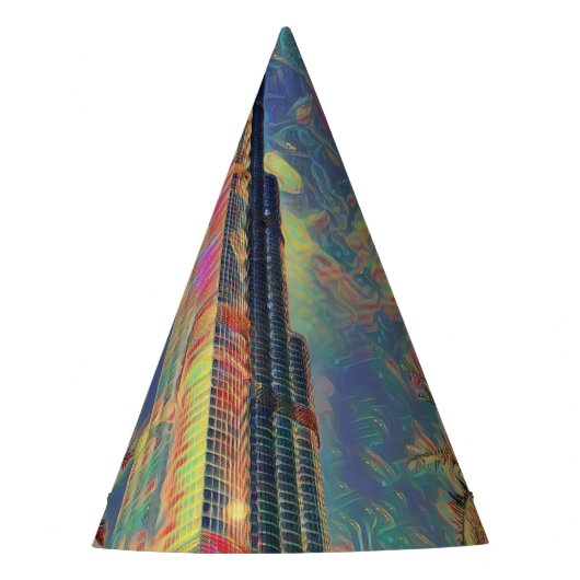 schilderij van Burj Khalifa Feesthoedjes (Voorkant)