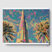 schilderij van Burj Khalifa Gastenboek (Achterkant)