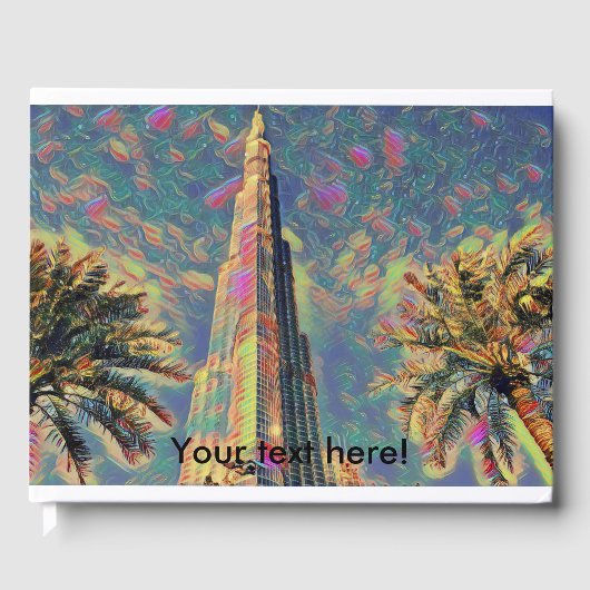 schilderij van Burj Khalifa Gastenboek (Voorkant)