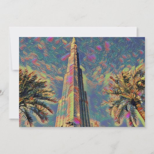 schilderij van Burj Khalifa Kaart (Voorkant)