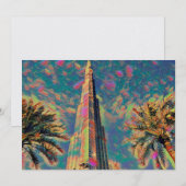 schilderij van Burj Khalifa Kaart (Voorkant / Achterkant)