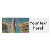 schilderij van Burj Khalifa Naambadge (Voorkant)