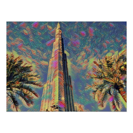 schilderij van Burj Khalifa Perfect Poster (Voorkant)