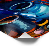 Schilderij van Cat op Garden House Windowsill Perfect Poster (Hoek)