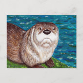 Schilderij van Cheeky River Otter Briefkaart (Voorkant)