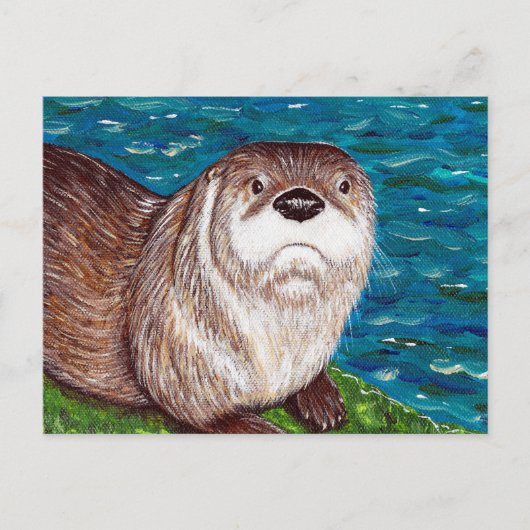 Schilderij van Cheeky River Otter Briefkaart (Voorkant)