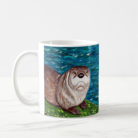 Schilderij van Cheeky River Otter Koffiemok (Links)