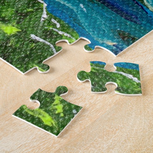 Schilderij van Cheeky River Otter Legpuzzel (Zijkant)