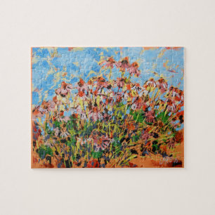 Schilderij van Coneflowers  / Kunstenaar Larry Ler Legpuzzel