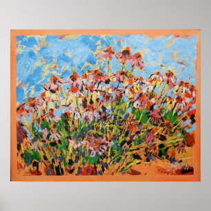 Schilderij van Coneflowers  / Kunstenaar Larry Ler Poster