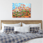 Schilderij van Coneflowers / Kunstenaar Larry Lere Canvas Afdruk (Insitu (Slaapkamer))
