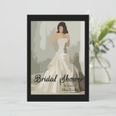 Schilderij van de bruid - Bridal Shower Uitnodigin Kaart (Staand voorkant)