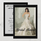 Schilderij van de bruid - Bridal Shower Uitnodigin Kaart (Voorkant / Achterkant)